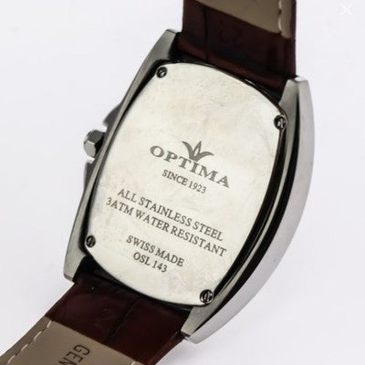 Optima Swiss Mens • Full Calendar • Quartz • Stainless Steel • 37mm Presale 8/15