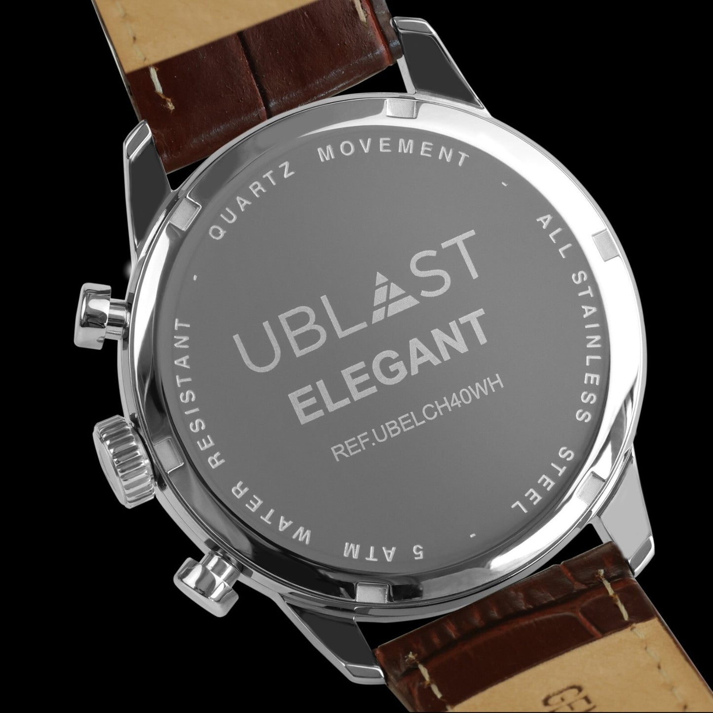 UBLAST • Elegant Chrono Watch • Quartz Miyota 6S21 • 40mm • 5ATM • UBELCH40WH