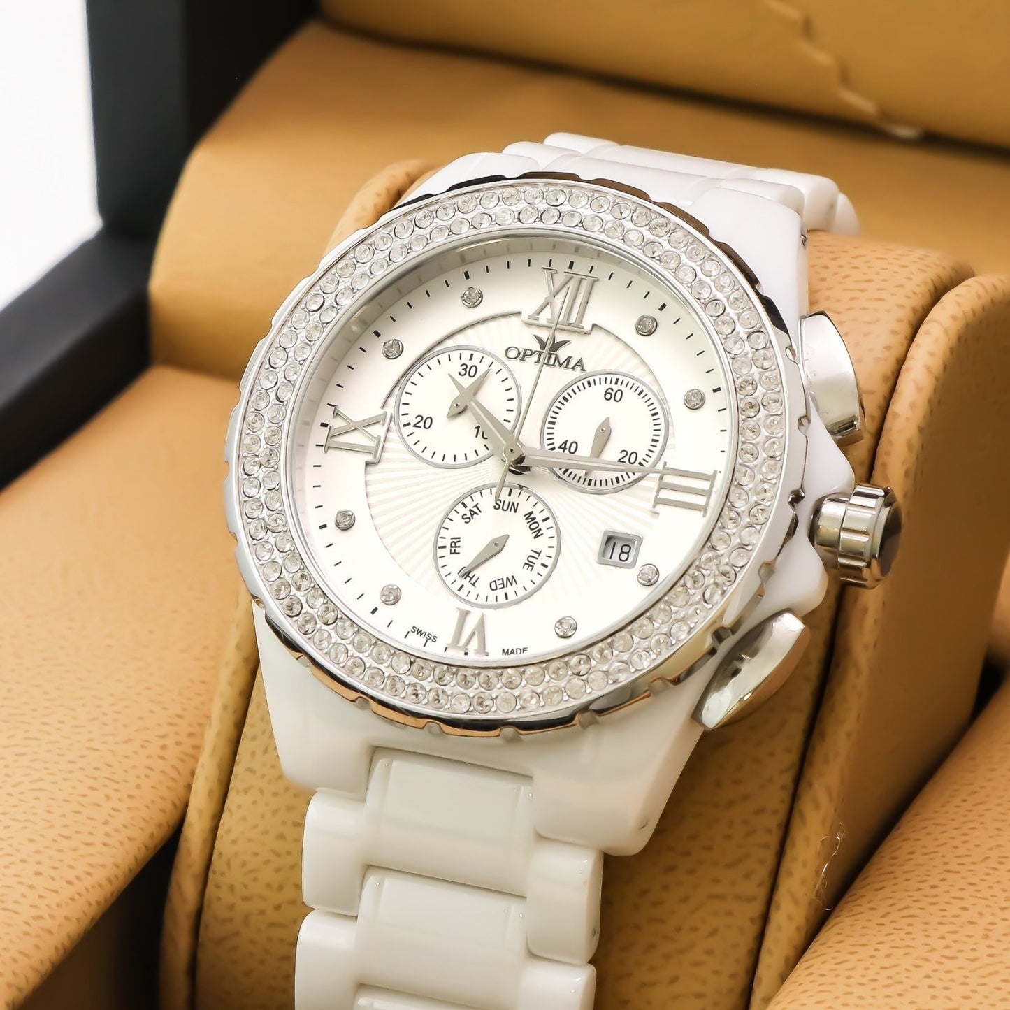 Optima • Swiss Chronograph Watch • Stainless Steel • 43mm • Quartz • 5ATM