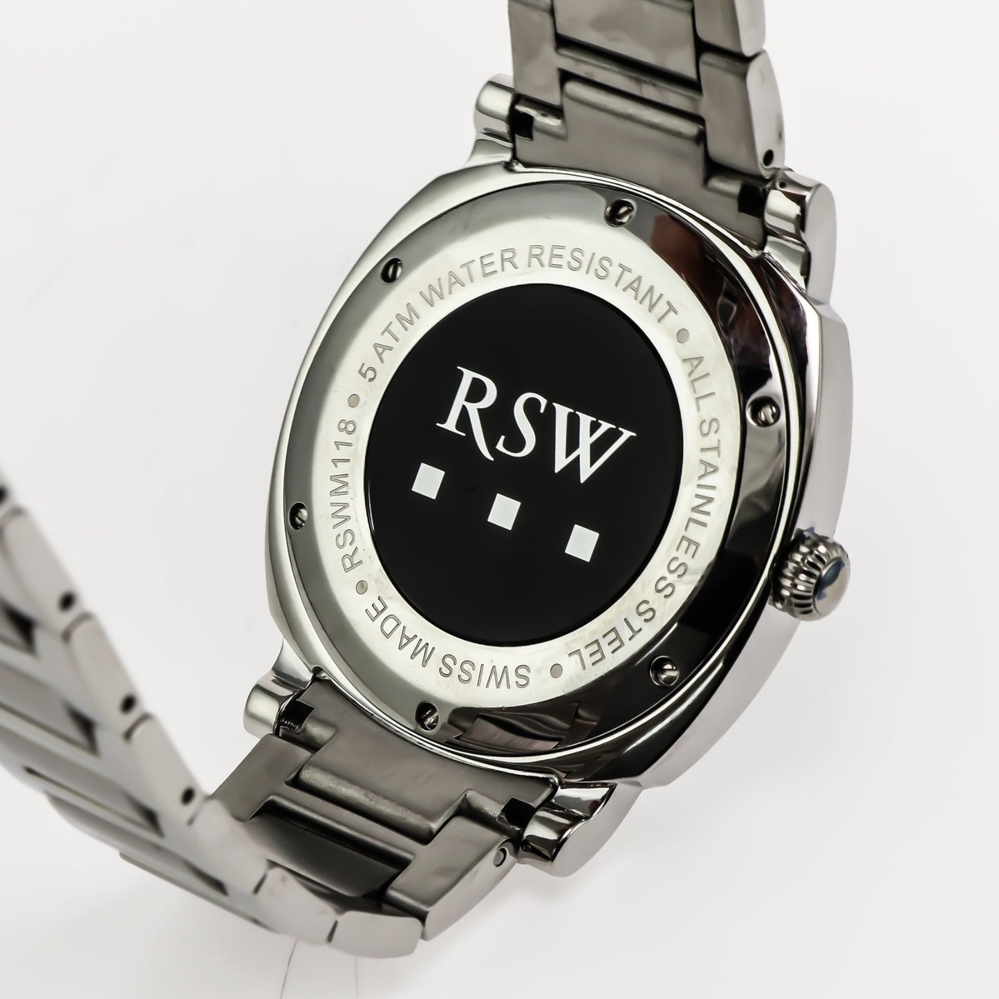 RSW • Swiss Watch • Stainless Steel • 46.80mm• Quartz • 5ATM • RSWM118