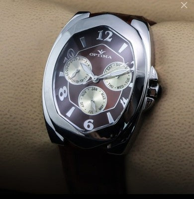 Optima Swiss Mens • Full Calendar • Quartz • Stainless Steel • 37mm Presale 8/15