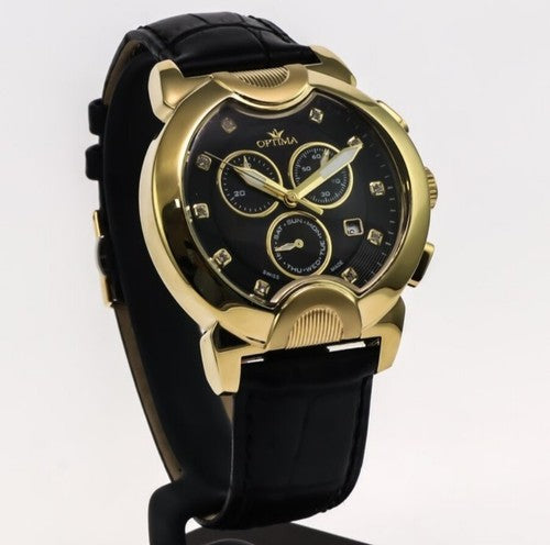 Optima • OSC233-GL-8 • Swiss Chronograph Watch • 45.9mm Quartz 5ATM Date SubDay