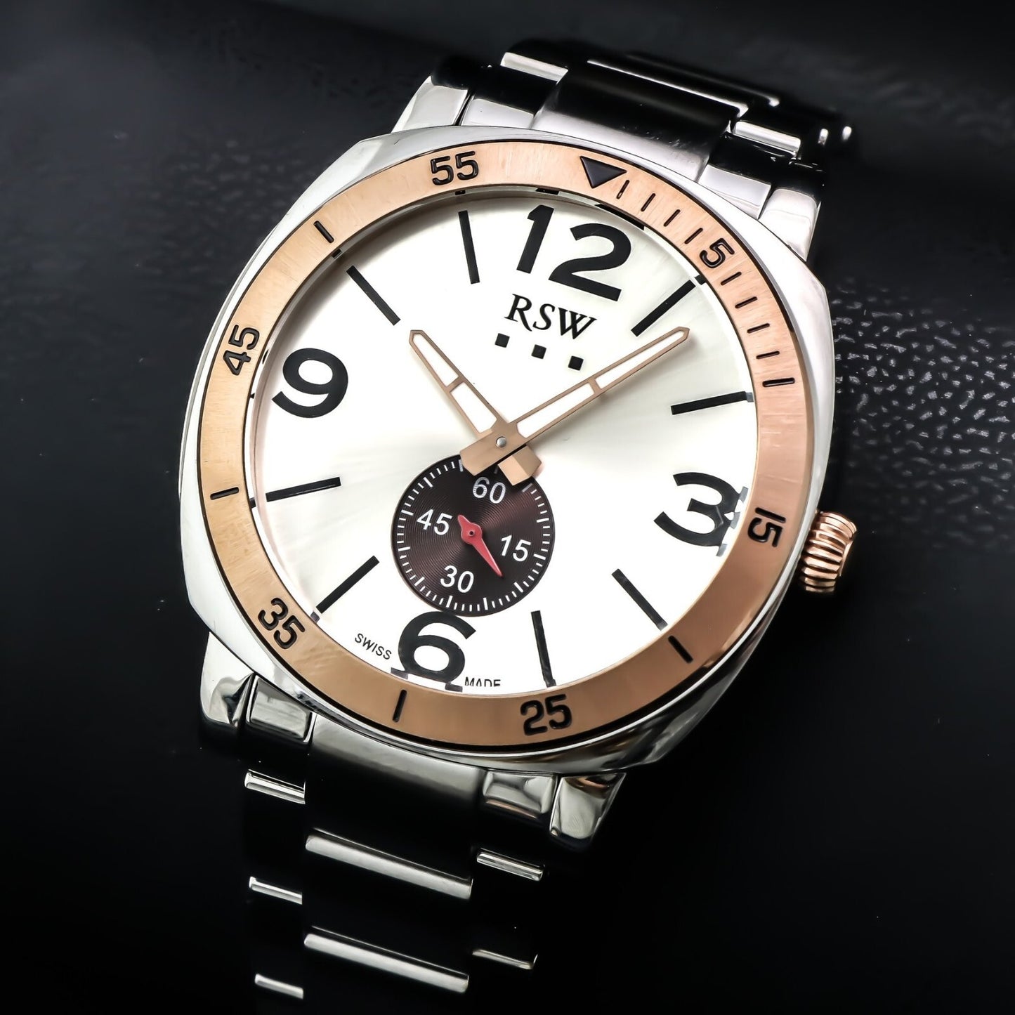 RSW • 45x42mm • Swiss Watch • WR50M • RSWM110-SR-1 • Countup Bezel