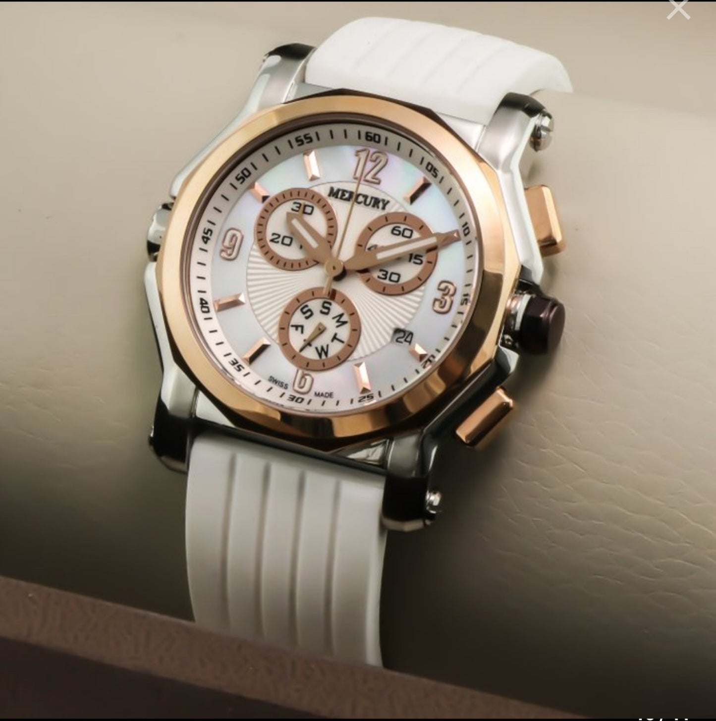 Mercury • Swiss Chronograph Watch • Stainless Steel Quartz 42.5mm • 3ATM ME1075