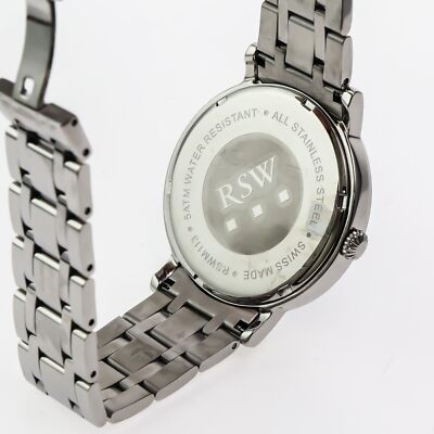 RSW • 42mm • Swiss Ronda Watch • Date • 5ATM• Seconds • RSWM113-SS-9 • Blue