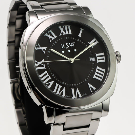 RSW • Swiss Watch • Stainless Steel • 46.80mm• Quartz • 5ATM • RSWM118