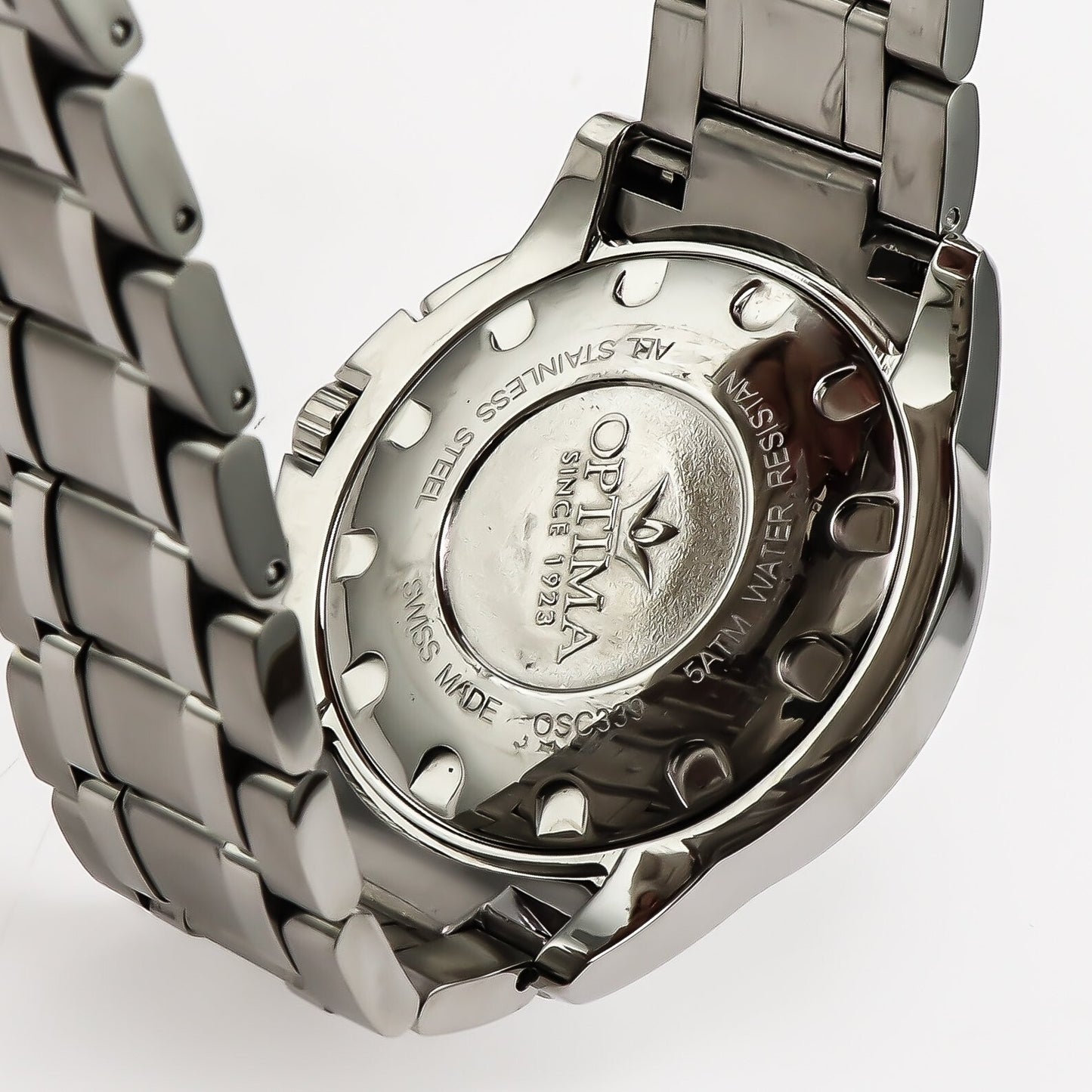 Optima • Swiss Watch • Stainless Steel • 45.36mm • Quartz • 5ATM • OSC339