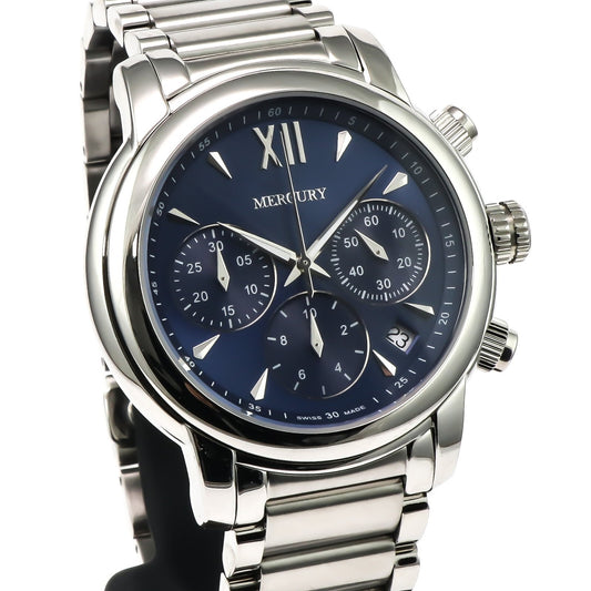 Mercury • Swiss Chronograp Watch • Stainless Steel • 44mm • Quartz • 5ATM