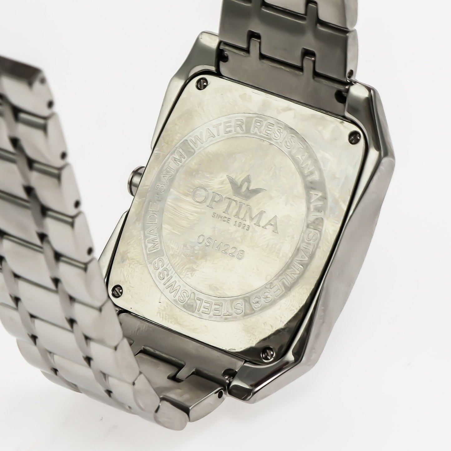 Optima • Reloj suizo • Acero inoxidable • 39 mm • Cuarzo • 3 ATM • OSM228