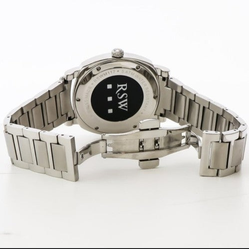 RSW Swiss Watch • Stainless Steel Quartz • 44mm • RSWM117 • WR50m • Mens