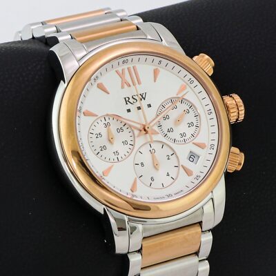 RSW • 44mm • Swiss Chronograph Watch • Date • WR50M • RSWC126-SR-1