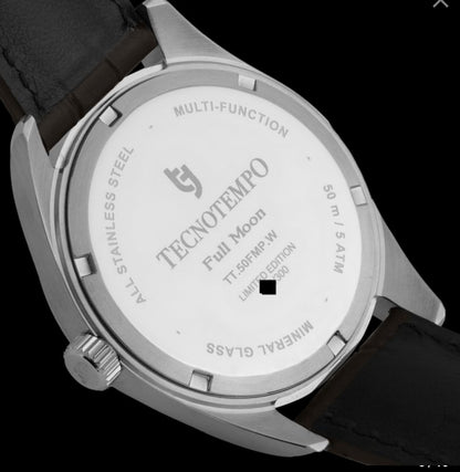 Tecnotempo "Full Moon" Calender & Moon Phase • Stainless Steel • Quartz • 41mm