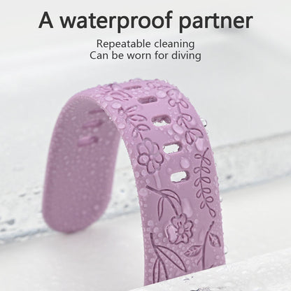 Engraved Soft Silicone Band • Waterproof Sport Strap • Apple Watch Compatible