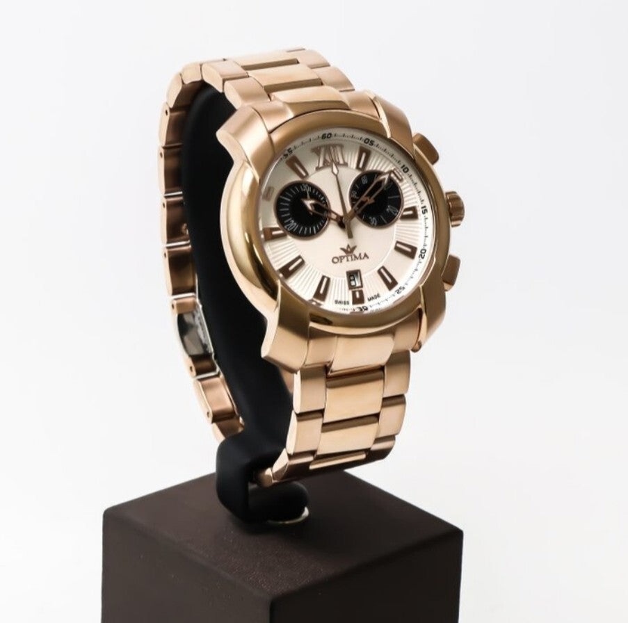 Optima • Swiss Chronograph Watch • Stainless Steel • Quartz • 43mm • OSC275