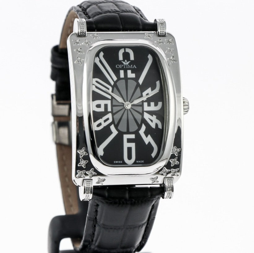 Optima • Swiss Diamond Watch • Stainless Steel Quartz • Diamonds 0.23ct • OSM189