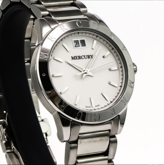 Mercury • Swiss Women's Watch • 36mm WR50M • ME340-SS-1 • Big Date