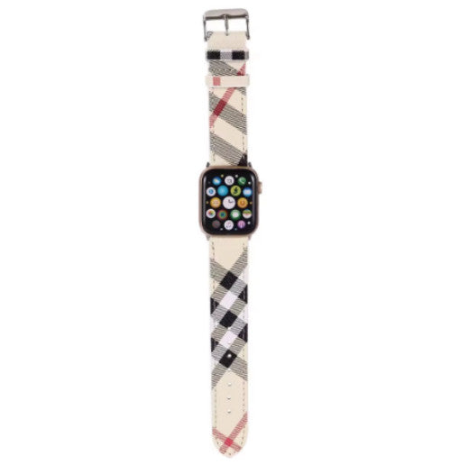 Luxury Leather Watch Band • Compatible with Apple Watch • Fits 38–49mm Series