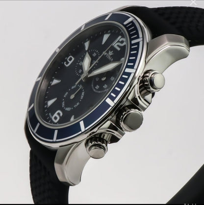 Optima • 45mm • Swiss Chronograph Watch • Blue • Date SubDay
