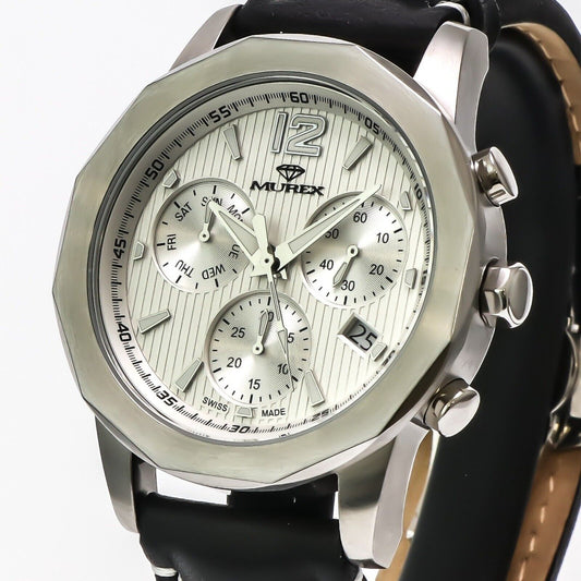 Murex • 44.7mm • Swiss Chronograph Watch • Date • SubDay • WR50M • MUC605-SL-1