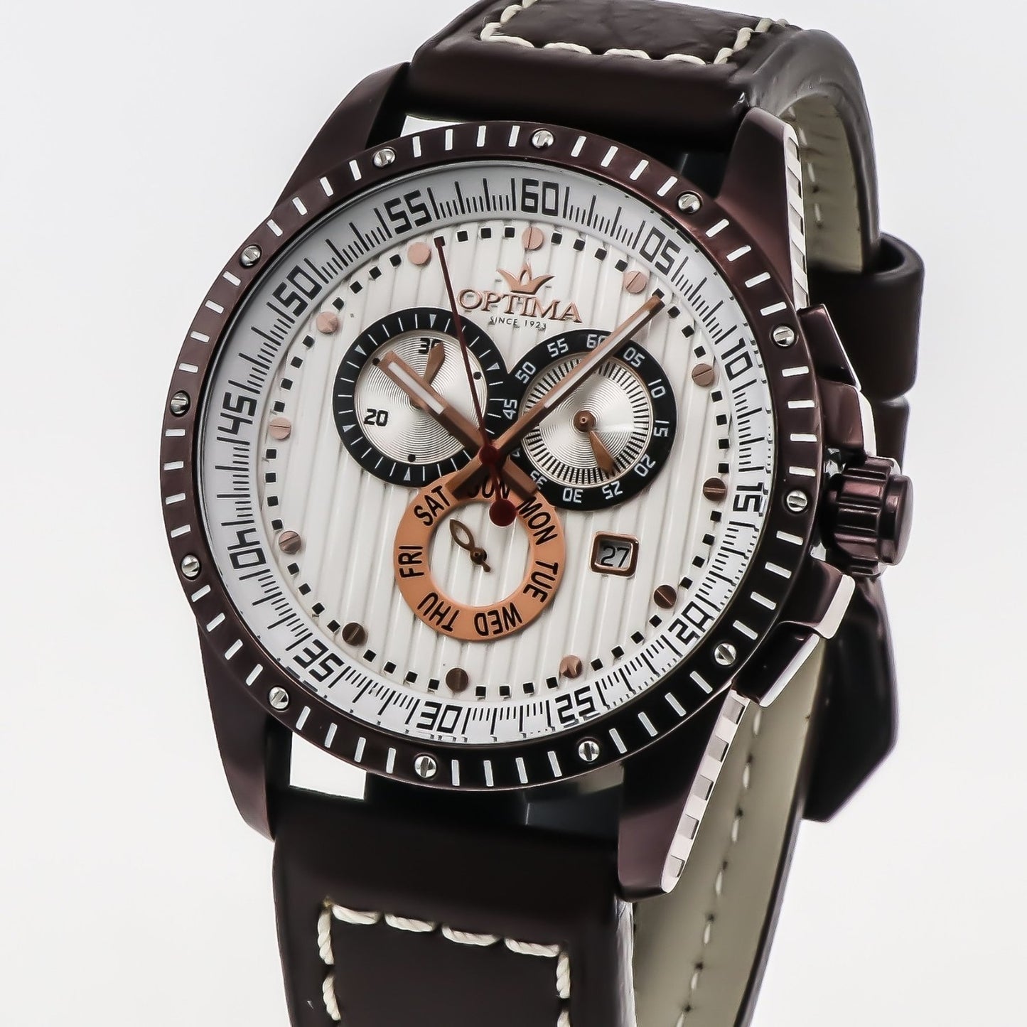 Optima • Swiss Chronograph Watch • Stainless Steel • Quartz • 45mm • OSC281