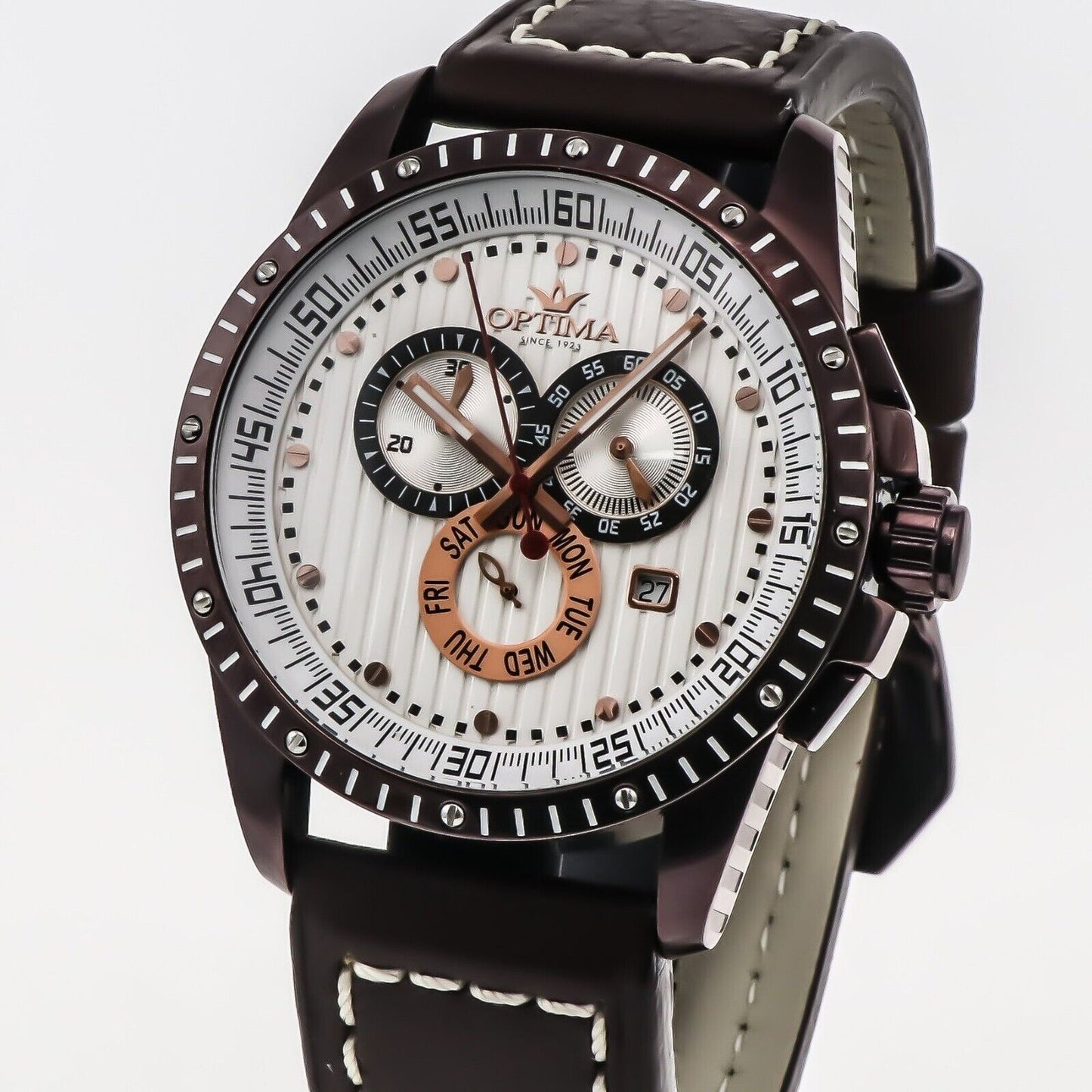 Optima • 42mm Swiss Chronograph • Date SubDay • WR: 5 ATM • OSC242-SRL-1