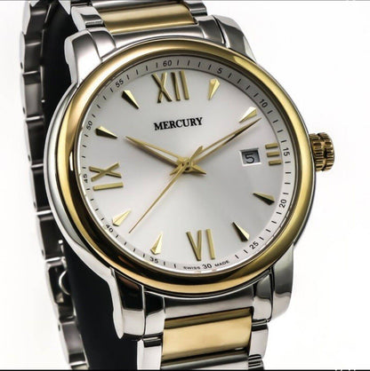 Mercury • 41mm • Swiss Watch • Ronda • WR50M • ME410-SG-1 • PVD Gold • Men's 8mm