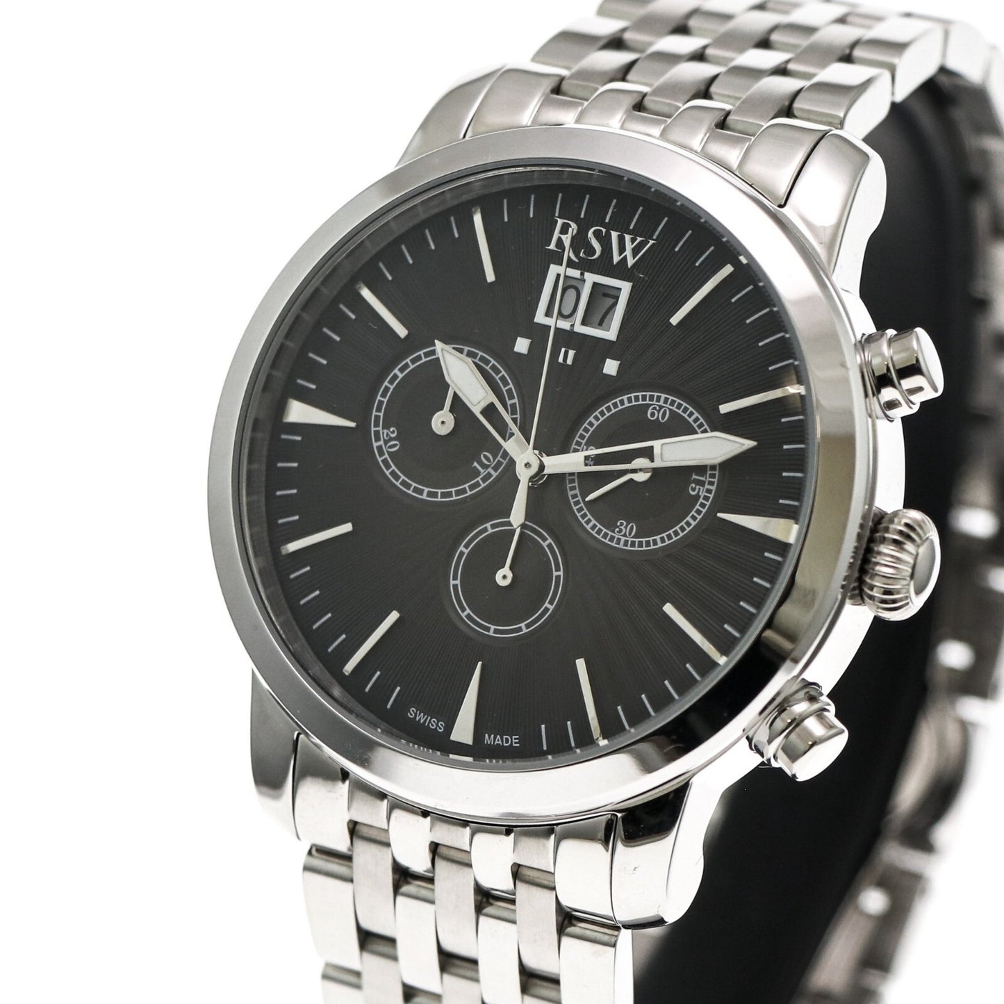 RSW • Swiss Chronograph Watch • Stainless Steel • Quartz • 44mm 5ATM • RSWC111