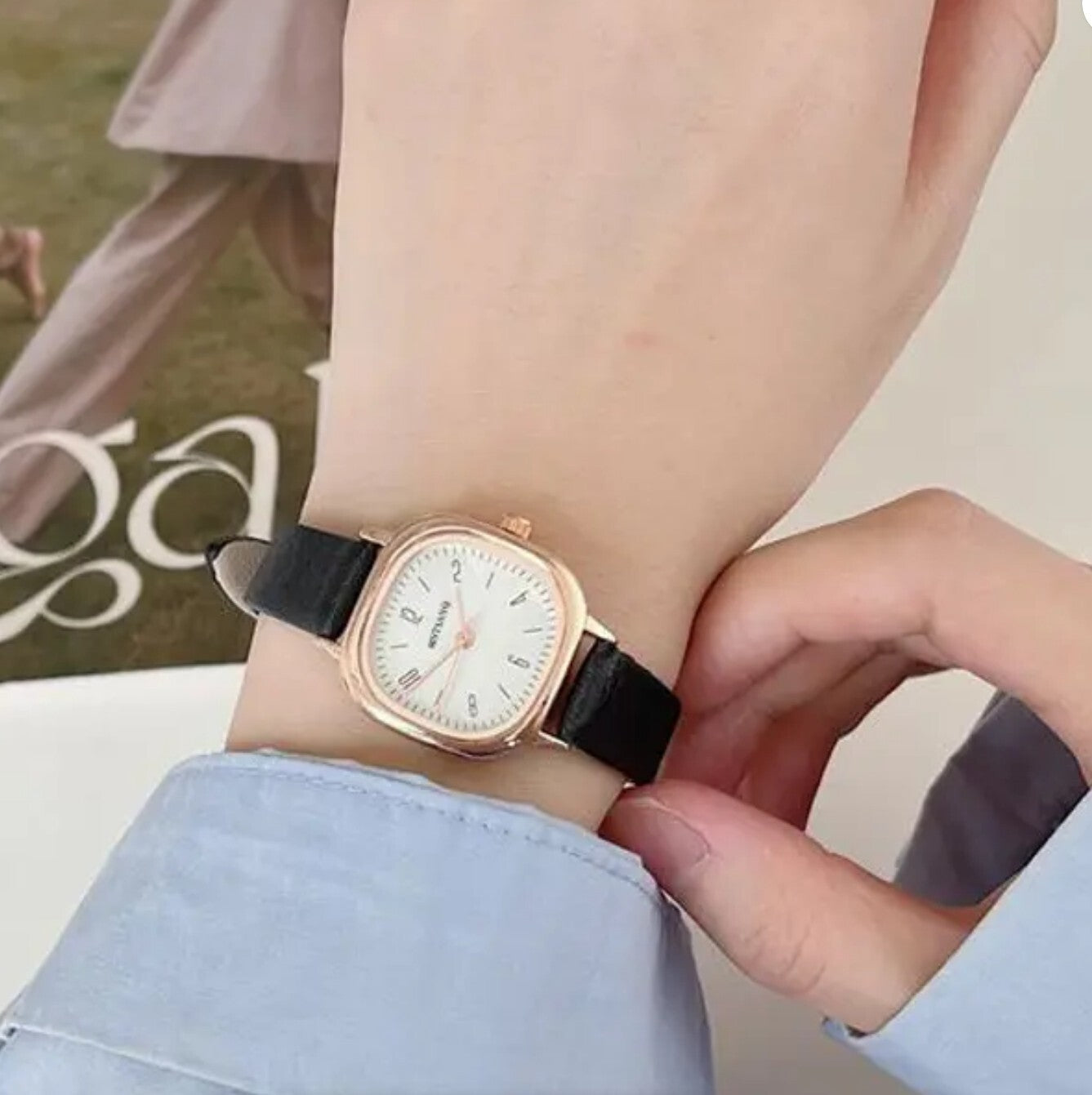 Womens Fashion Watch • 25mm • Quartz • 3ATM • Leather Strap • MsTianQ