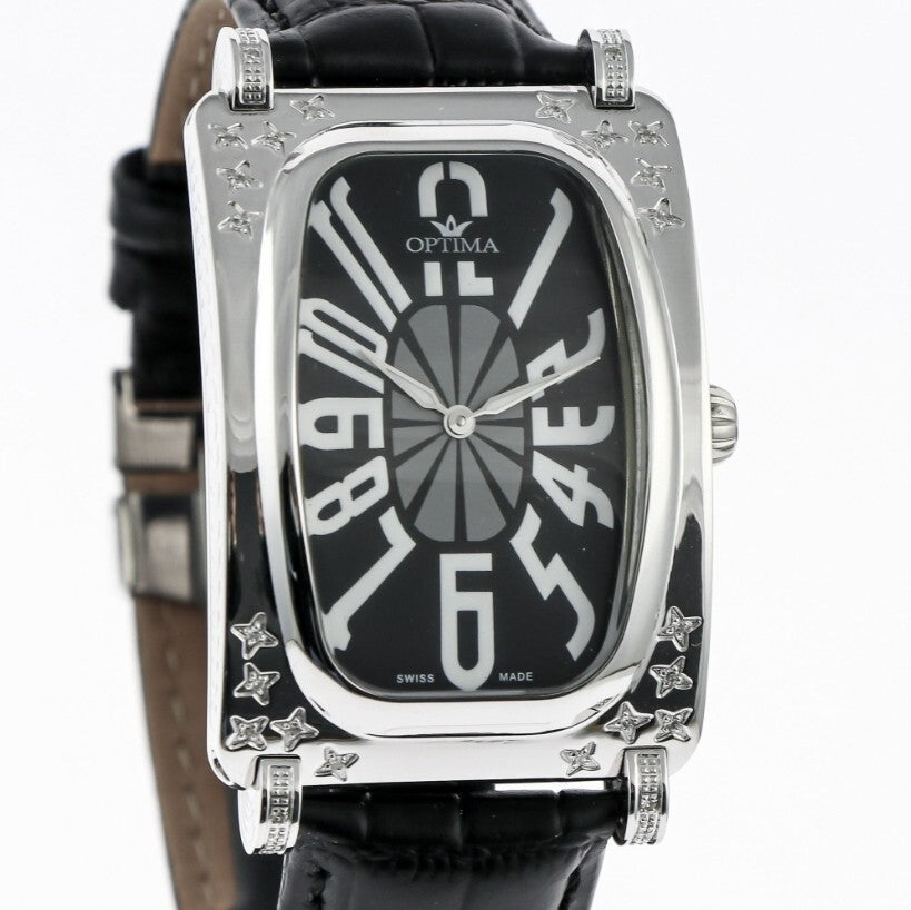 Optima • Swiss Diamond Watch • Stainless Steel Quartz • Diamonds 0.23ct • OSM189