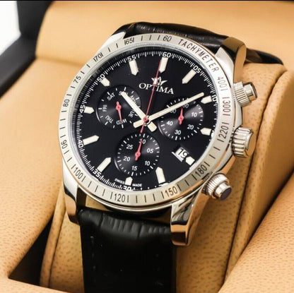 Optima • Swiss Chronograph Watch • OSC432-SL-3 • 44.15mm Tachymeter Date SubDay