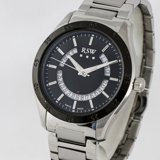 RSW • 44mm • Swiss Watch • Stainless Steel • Quartz • Date •  3ATM • RSWM125
