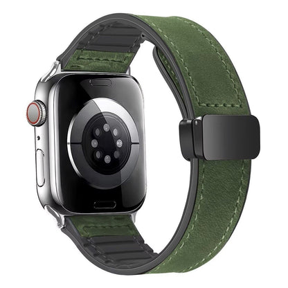 Leather Ultra Magnetic Buckle Strap • Apple Compatible 38/40/41 & 42/44/45/49mm