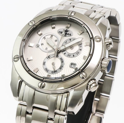 Optima • Swiss Chronograph Watch • OSC293-SS-1  • Date SubDay  • 45mm WR 5ATM