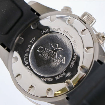 Optima • Swiss Chronograph Watch •Stainless Steel Quartz • Quartz • OSC342