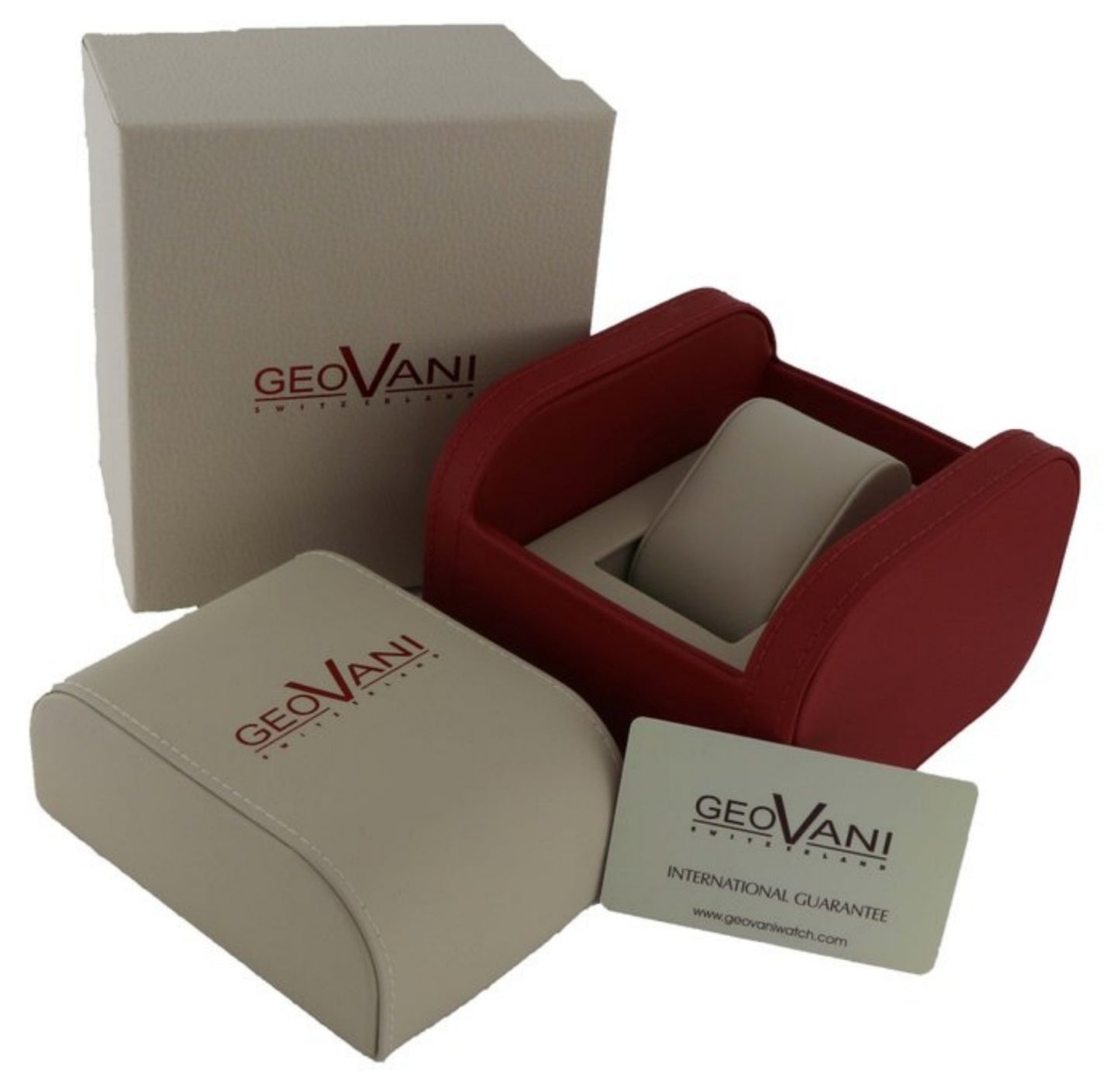 GEOVANI • Swiss Watch • Stainless Steel & Leather Quartz • 42x31mm • 3ATM GOB501