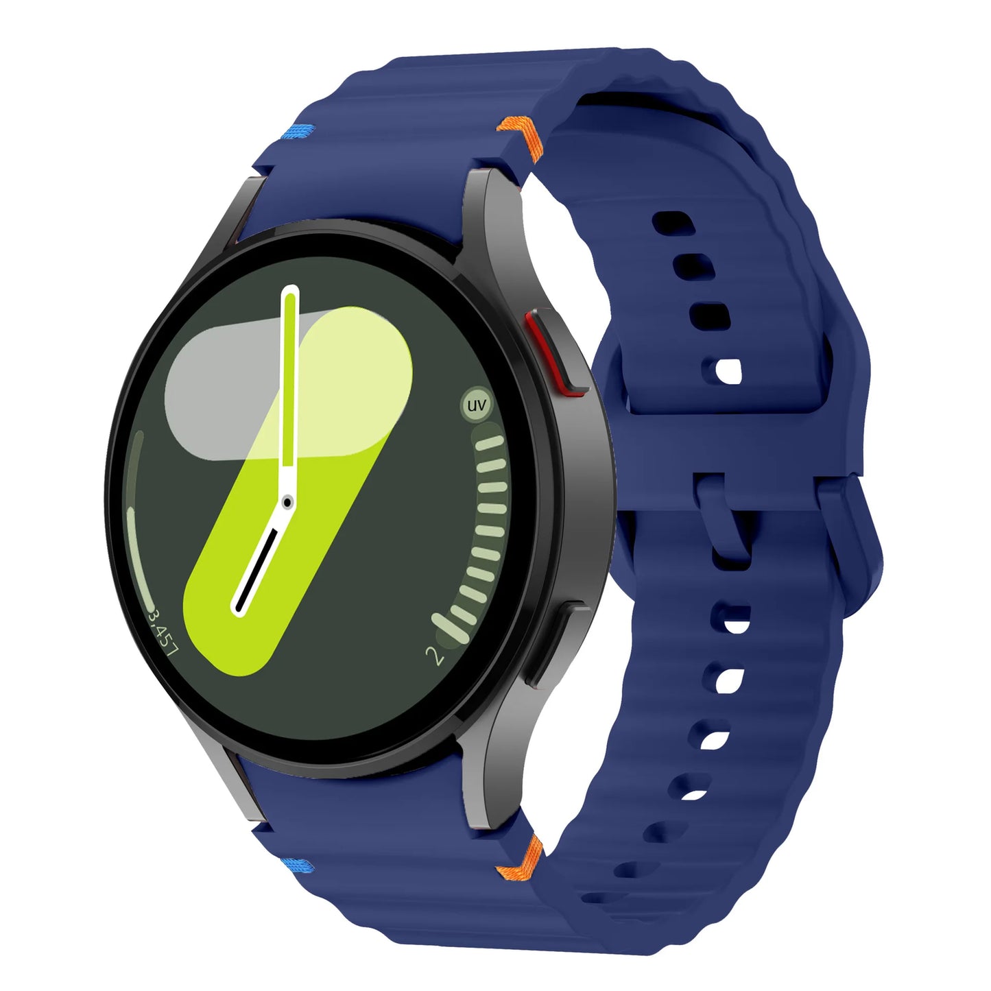 Forwelleny Wavy Silicone Sports Strap • 40mm 44mm • Compatible with Samsung