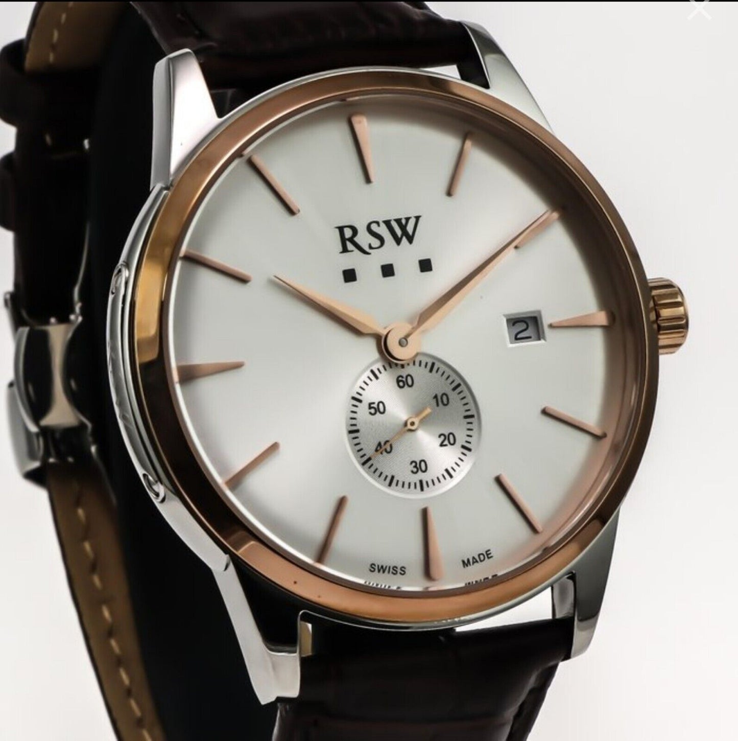 RSW • 44mm • Swiss Watch  • PVD Rose Gold • Swiss Ronda • SubSeconds • Date