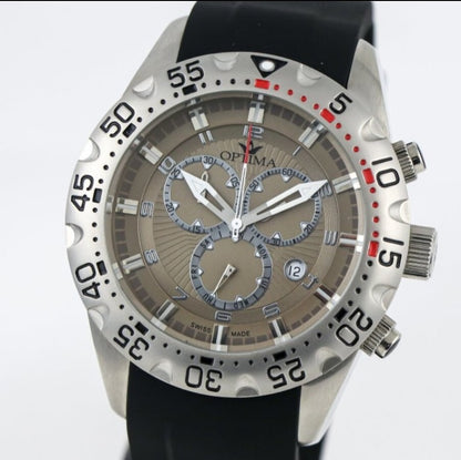 Optima • Swiss Chronograph Watch • Stainless Steel • Quartz OSC342-SX-4
