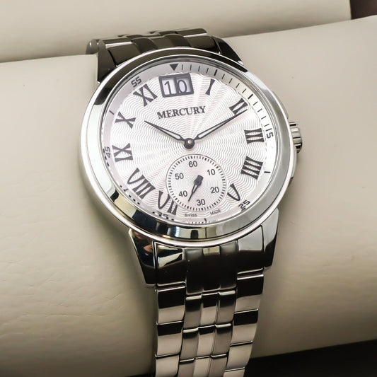 Mercury • 42mm • Swiss Watch • BigDate • SubSeconds • WR50M • ME425-SS-1