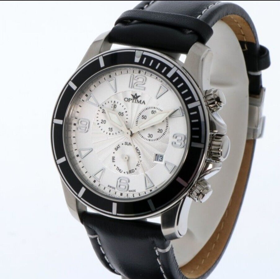 Optima • Swiss Chronograph Watch• OSC422-SL-1 • Day Date Quartz