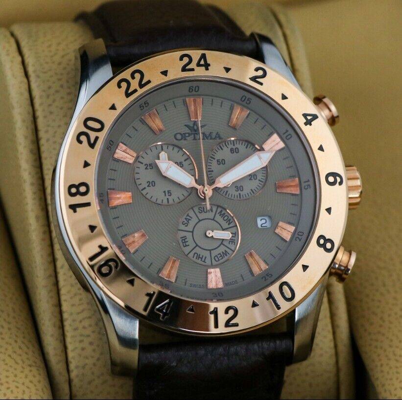 Optima • Swiss Chronograph Watch • OSC333-SRL-4 • Day Date • Quartz