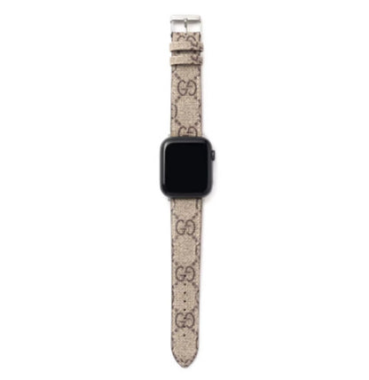 Luxury Leather Watch Band • Compatible with Apple Watch • Fits 38–49mm Series