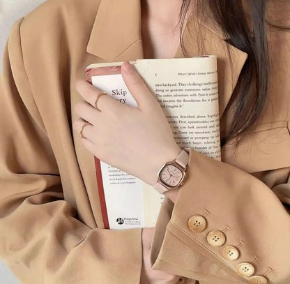 Womens Fashion Watch • 25mm • Quartz • 3ATM • Leather Strap • MsTianQ