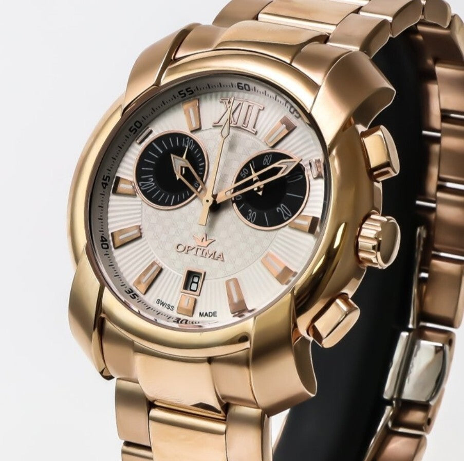 Optima • Swiss Chronograph Watch • Stainless Steel • Quartz • 43mm • OSC275