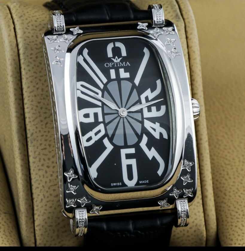 Optima • Swiss Diamond Watch • Stainless Steel Quartz • Diamonds 0.23ct • OSM189