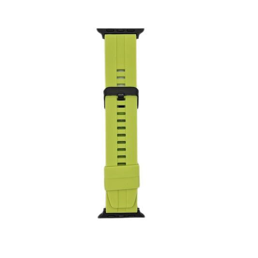 Lime Green • Silicone Strap • Metal Buckle • Apple Watch Compatible • Waterproof