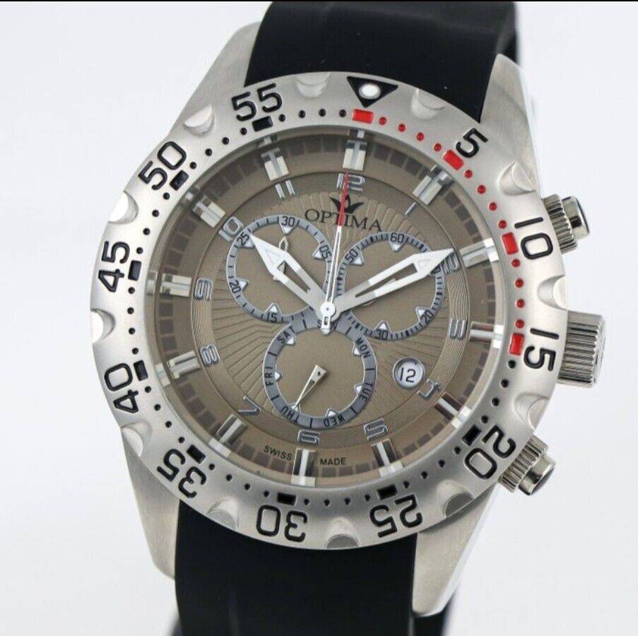 Optima • Swiss Chronograph Watch • OSC342-SX-4 • Day Date Quartz Countdown Diver