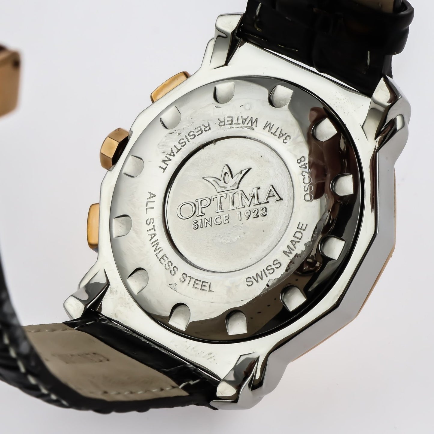 Optima • Swiss Chronograph Watch • Stainless Steel • 43 mm • Quartz • 3ATM