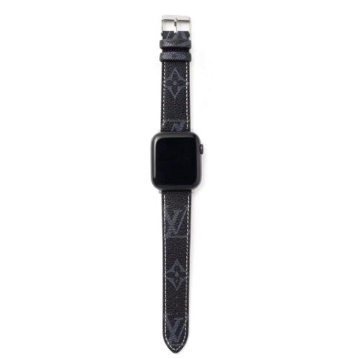 Luxury Leather Watch Band • Compatible with Apple Watch • Fits 38–49mm Series