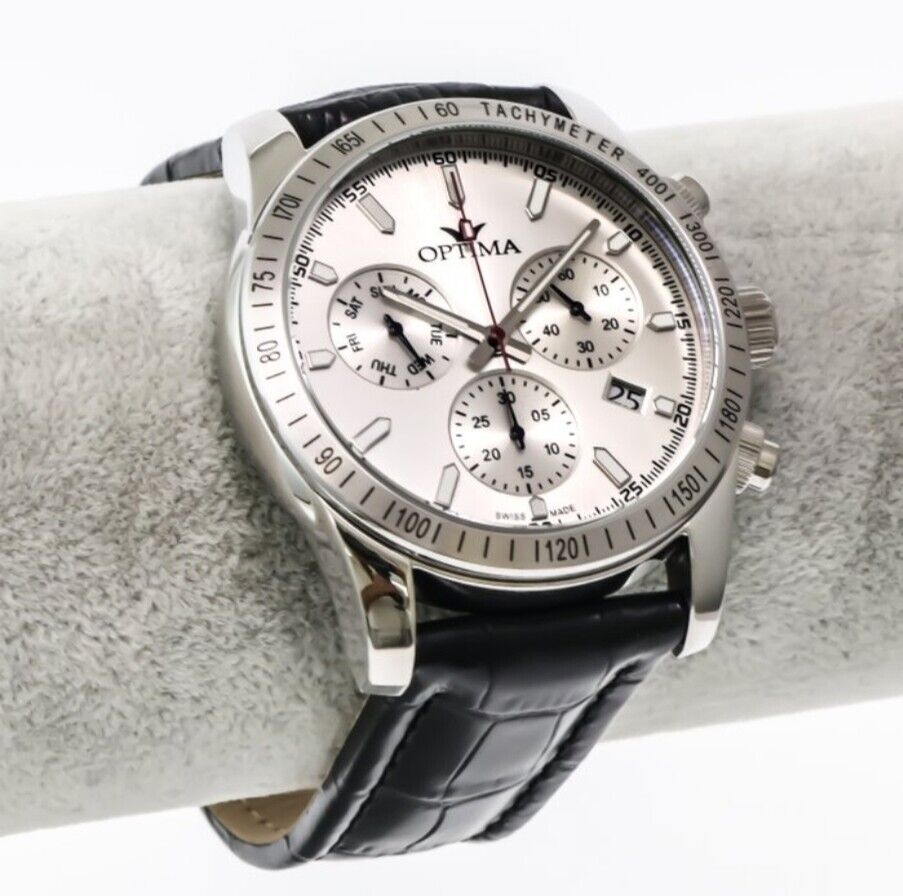 Optima • Swiss Chronograph Watch• OSC432-SL-1 • Day Date Quartz